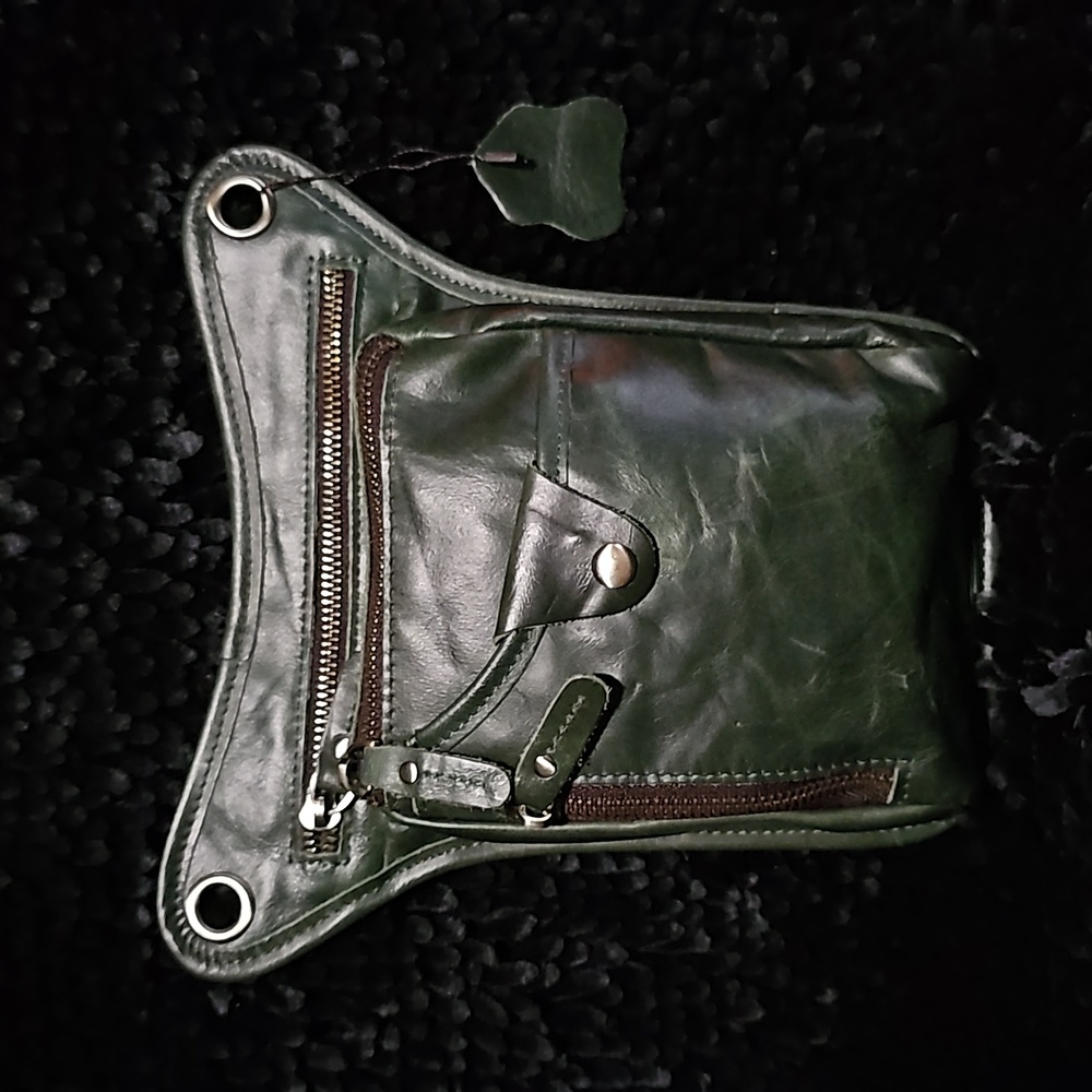 Men's Leather Waist-Thigh bag pouch NWOT